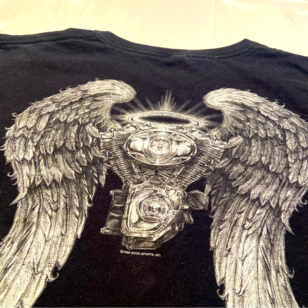 Y2K Bikercore Grunge Angel Women’s Black Longsleeve